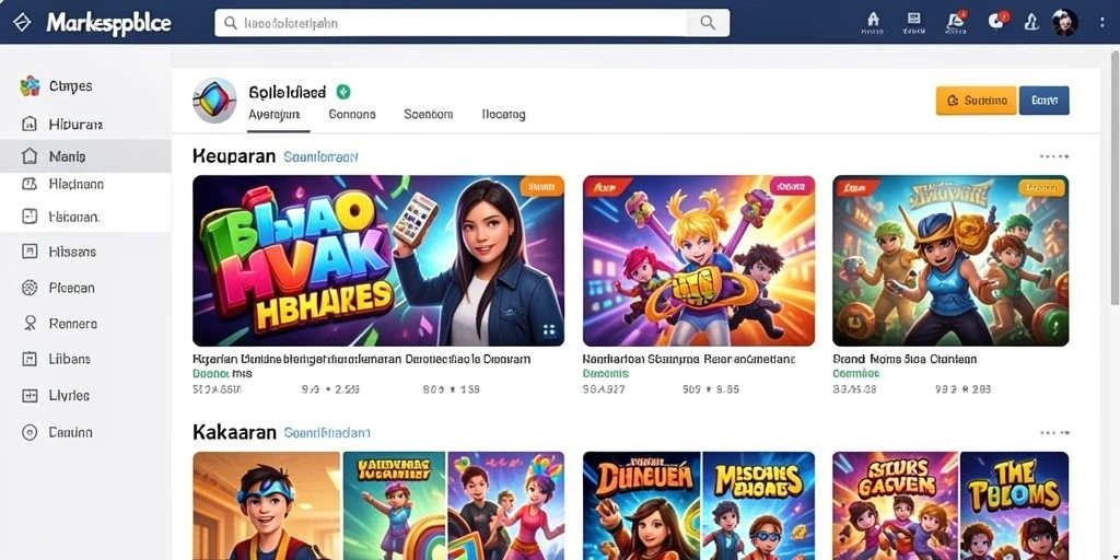 Screenshot menggambarkan variasi permainan slot yang tersedia.